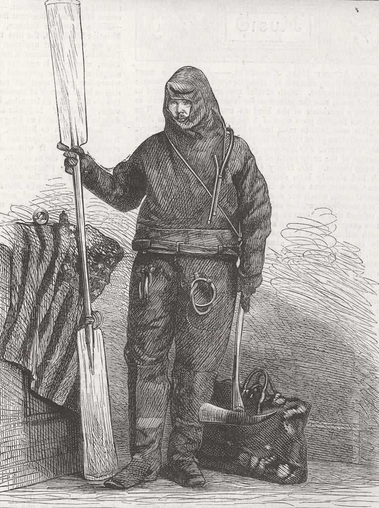 PORTRAITS. New American swimming dress-Capt Boyton 1874 old antique print